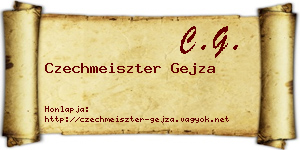 Czechmeiszter Gejza névjegykártya